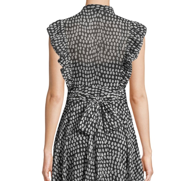 NWT Club Monaco Saffra Printed Ruffle Dress (I28) - Picture 2 of 8